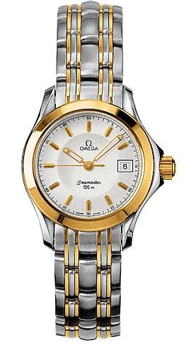 omega ladies two tone watch|omega seamaster watch sizes.